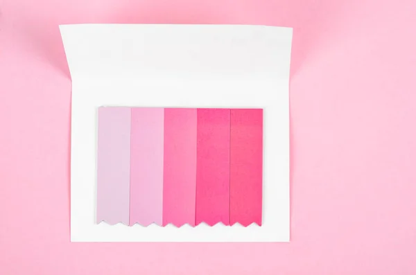 Conjunto Papel Adhesivo Multicolor Sobre Fondo Rosa —  Fotos de Stock