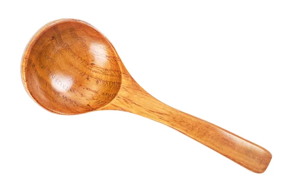 Wooden Ladle Isolated White Background Clipping Path — Stock Photo, Image