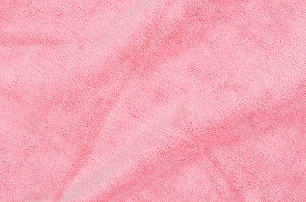 Рожевий Рушник Мікрофібри Текстурований Фон — стокове фото