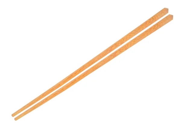Ξύλινα Chopsticks Που Απομονώνονται Λευκό Φόντο — Φωτογραφία Αρχείου