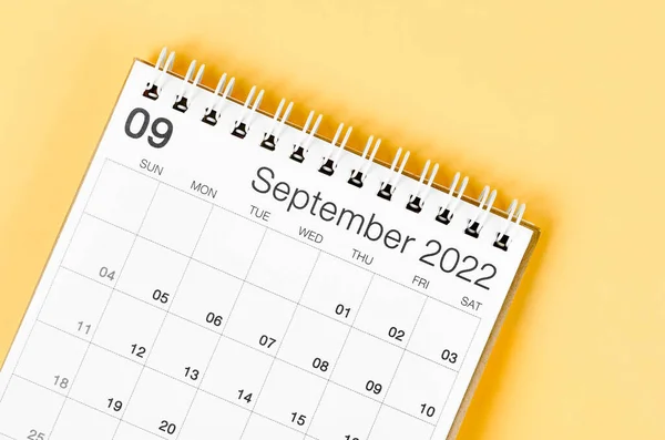 2022年9月のデスクカレンダー — ストック写真