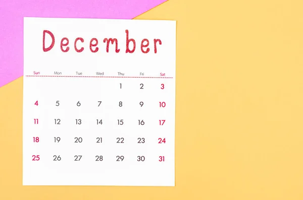 Calendario Diciembre 2022 Sobre Fondo Multicolor —  Fotos de Stock