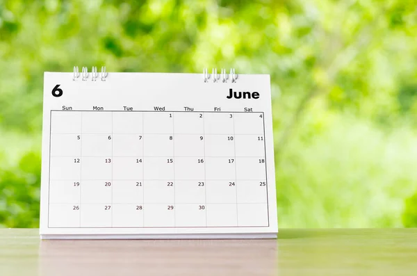 Mostrador Calendario Junio 2022 Para Que Organizador Planifique Recuerde Sobre —  Fotos de Stock