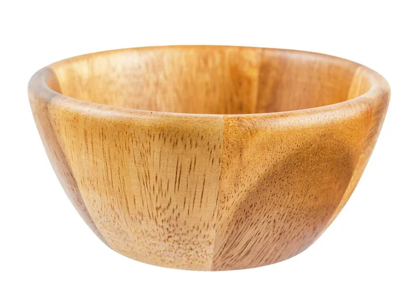 Boş tahta bardak beyaz arkaplanda izole, kaydedilmiş kırpma yolu.