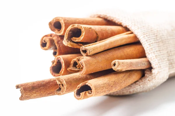 Group Cinnamon Sticks White Background — Foto Stock
