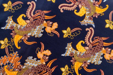 Tayland - 12 Haziran 2022: Tayland 'da Batik Sarong çiçekli, Asya' da geleneksel batik sarong.
