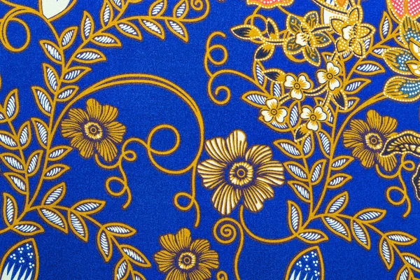 Thailand Juni 2022 Batik Sarong Med Blommönster Bakgrund Thailand Traditionell — Stockfoto