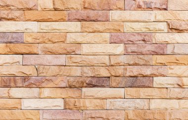 Kabataslak desenli duvar kağıdının kahverengi dokusu. Tuğla duvar.