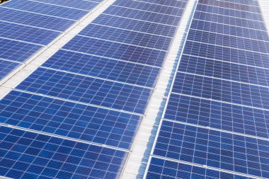 The Solar photovoltaic panels on roof house. Alternative power energy concept.