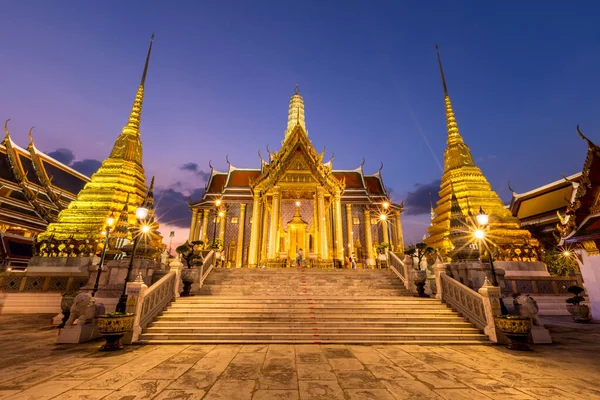 Wat Phra Kaew Crepúsculo Templo Del Buda Esmeralda Wat Phra — Foto de Stock