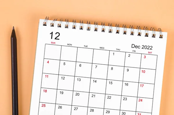 Close December 2022 Desk Calendar — Fotografia de Stock
