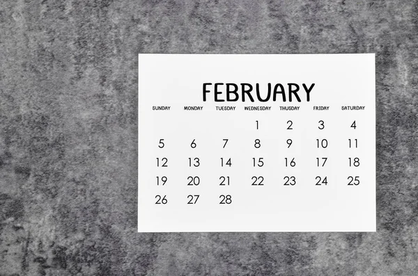 Febrero 2023 Calendario Mensual Para 2023 Año Sobre Fondo Grunge —  Fotos de Stock