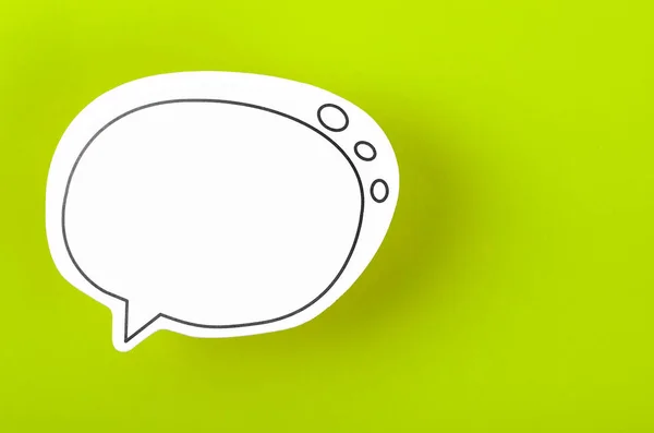 Sprechblase Mit Kopierraum Kommunikation Sprechende Konzepte Auf Grünem Hintergrund — Stockfoto