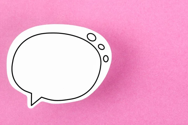 Speech Bubble Copy Space Communication Talking Speaking Concepts Pink Color — Stock Photo, Image