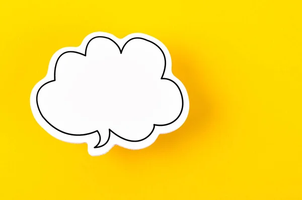 Sprechblase Mit Kopierraum Kommunikation Sprechende Sprechkonzepte Auf Gelbem Hintergrund — Stockfoto