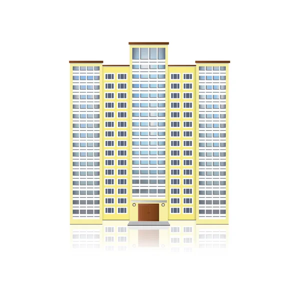 çok katlı konut yansıması ile bina