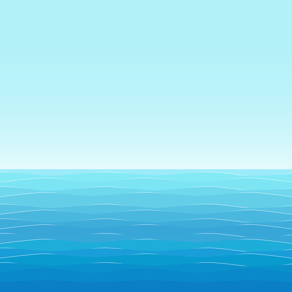background: blue sea with small waves