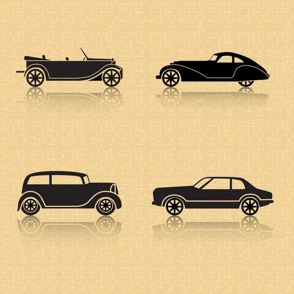 kahverengi zemin üzerine eski model araba