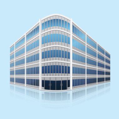 yansıması ile ayrı ofis binası