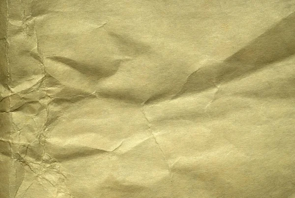 Tekstura starego żółtego papieru. Zgniecione stare kartonowe tło. Papier papirusowy. Antyczny biały nagłówek. — Zdjęcie stockowe