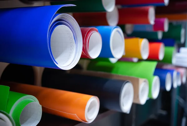 Vinyl film for pasting cars. Tuning studio.