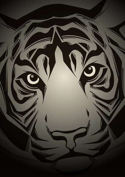 Tiger head. Vector illustration — Stock Vector