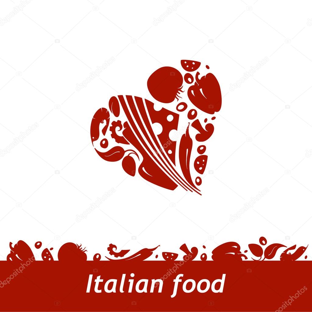 Italian food. Template for restaurant