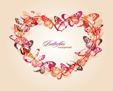 renkli arka plan ile kelebek. vektör.