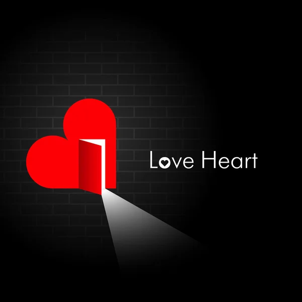 Αγάπη καρδιά. δημιουργική απεικόνιση — Διανυσματικό Αρχείο