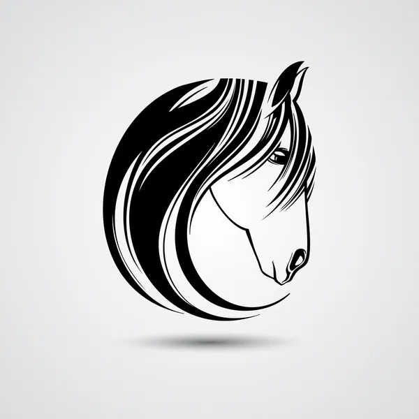 at kafası. vektör çizim