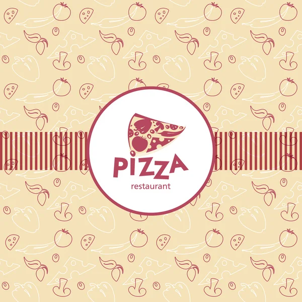 Conception de menu Pizzeria — Image vectorielle