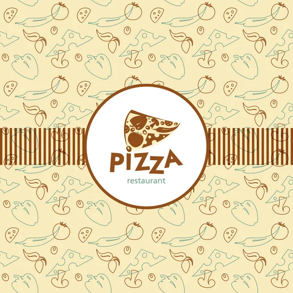 Conception de menu pizzeria — Image vectorielle