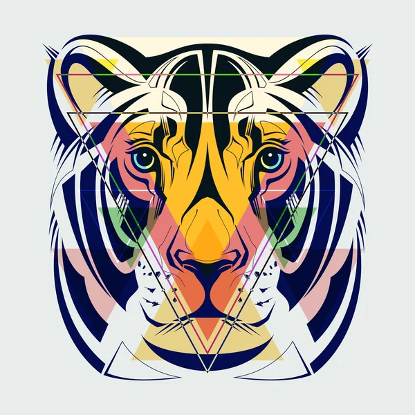 dişi aslan başını moda çizimi.