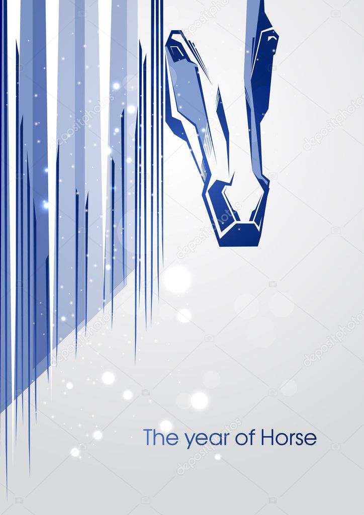 Year of horse. Vector Illustration