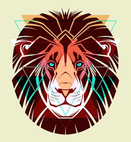 Lion. Illustration de mode — Image vectorielle