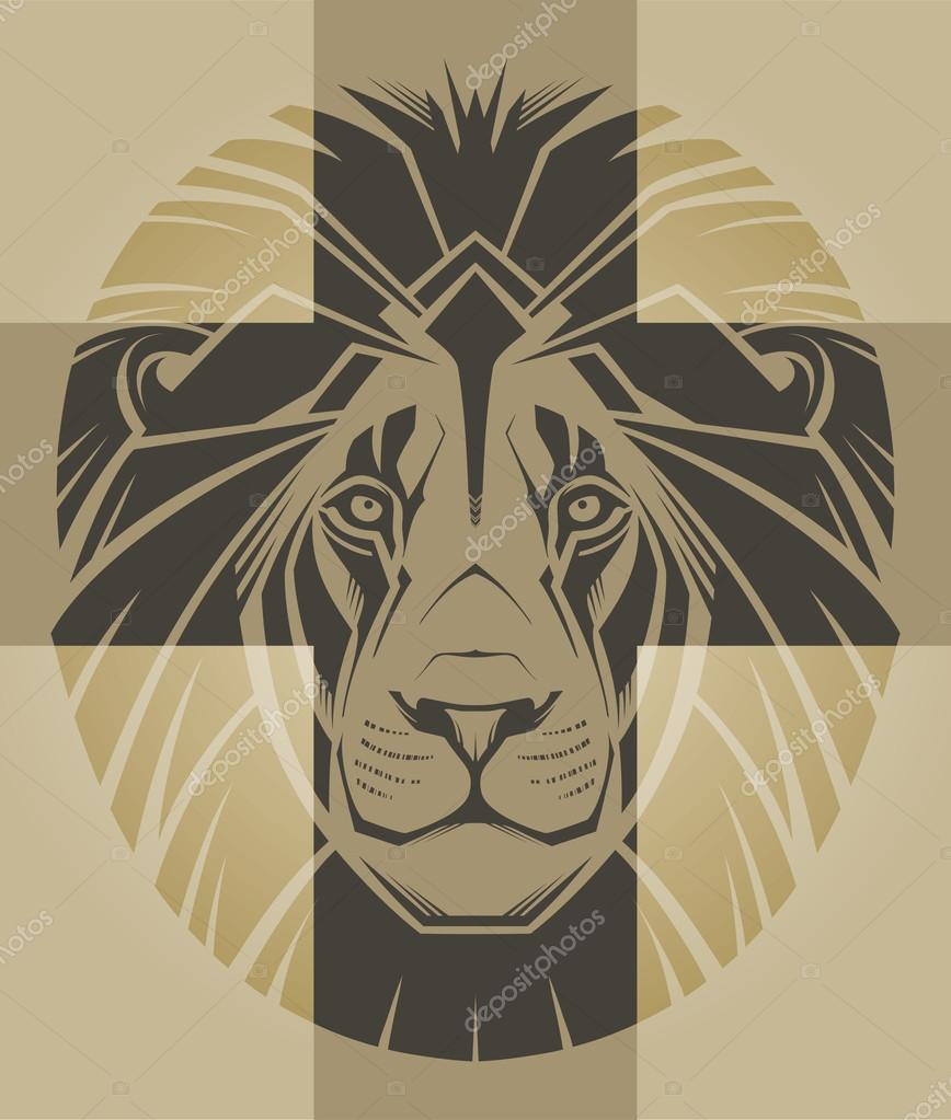Leão na cruz imagem vetorial de © Pevunova 43195933