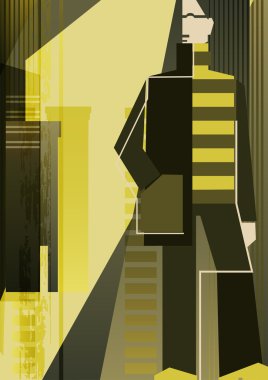 moda adam. vektör çizim