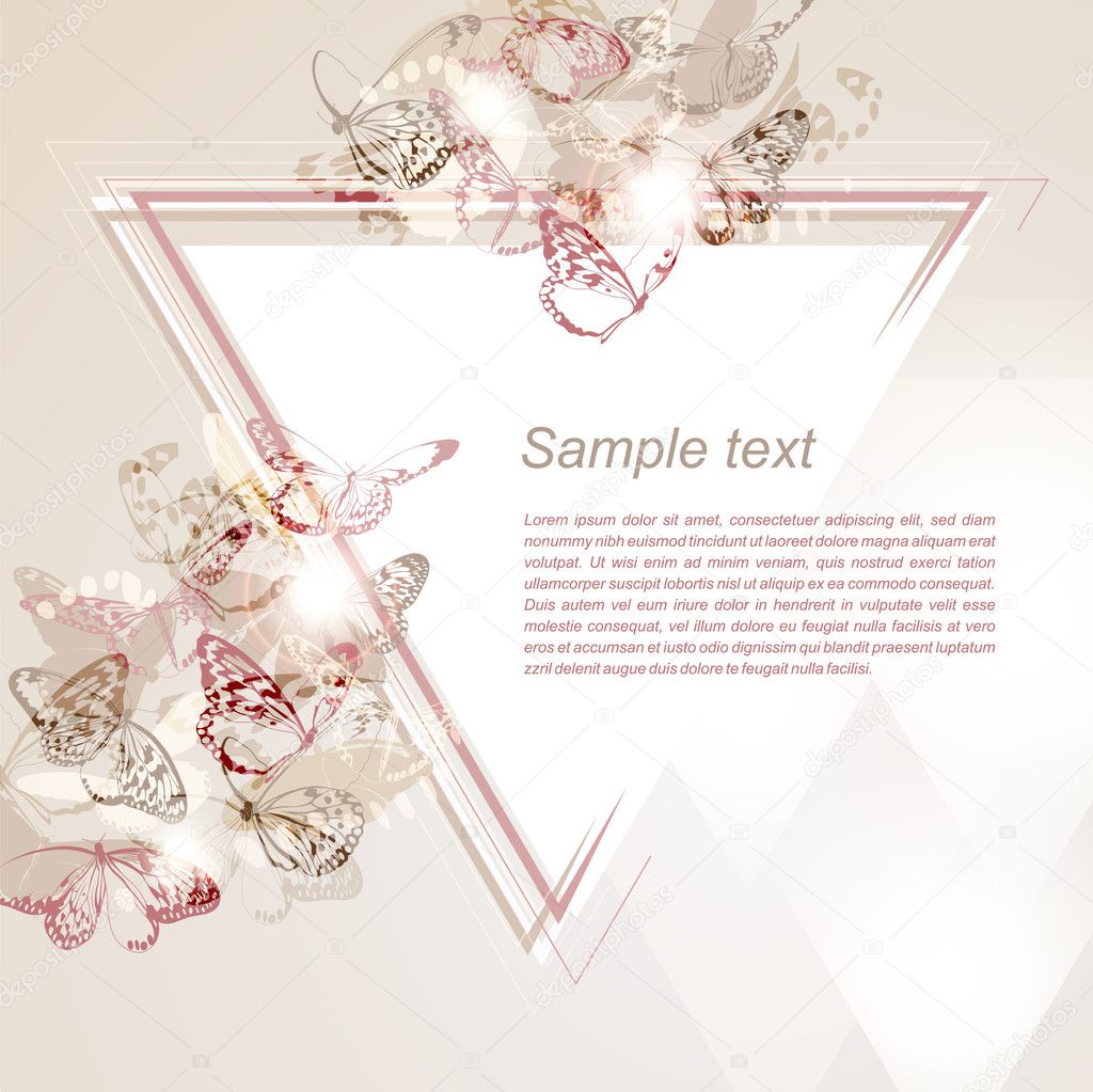Butterflies design. Vector background with place for your text