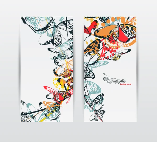 Butterfly banners — Stock vektor