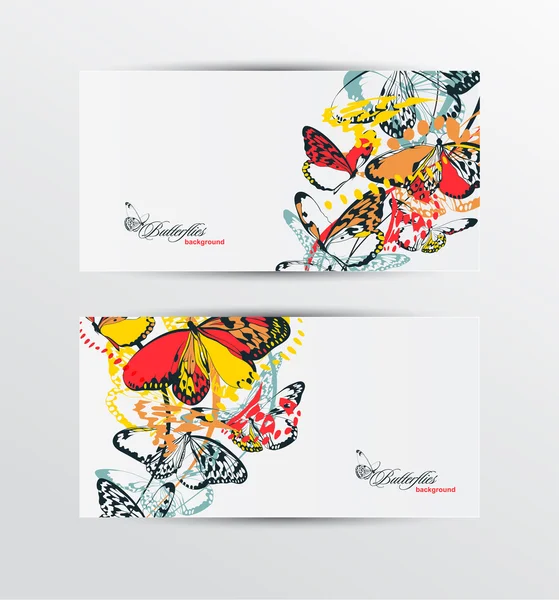 Butterfly banners — Stock vektor