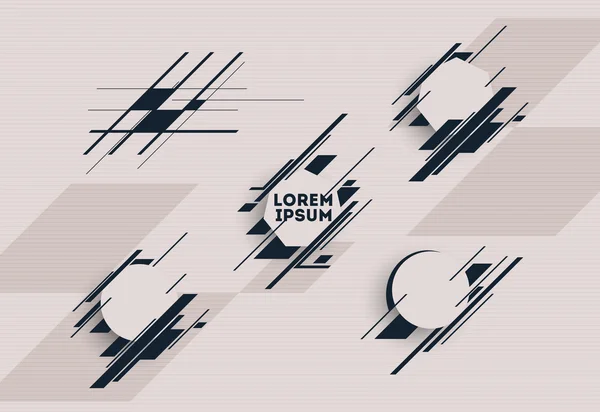 tekno tasarım çizgileri unsurları vektör.