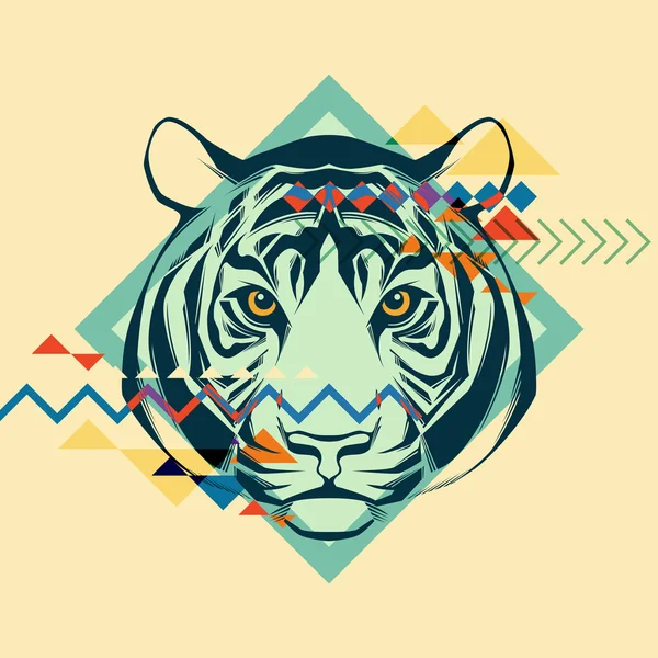 Creative illustration of a tiger — Stock Vector