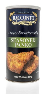 Winneconne, WI -1 Ocak 2021: İzole bir arkaplanda Racconto baharatlı panko ekmek kırıntıları paketi