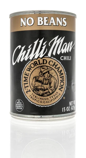 Winneconne March 2021 Can Chilli Man Chili Isolated Background — Stock Photo, Image