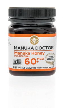 Winneconne, WI -19 March 2021: A package of Manuka doctor manuka honey multifloral on an isolated background clipart