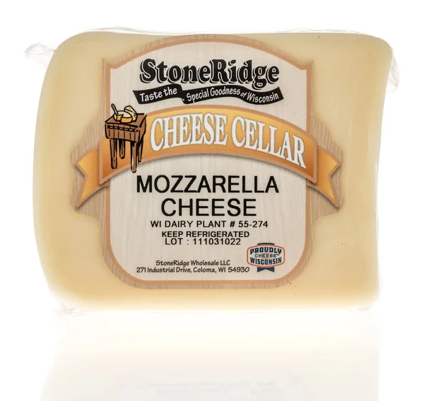 Winneconne April 2022 Eine Packung Stoneridge Käse Keller Mozzarella Auf — Stockfoto