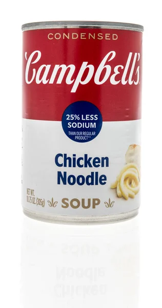 Winneconne April 2022 Can Campbells Chicken Noodles Less Nacondensed Soup — 图库照片