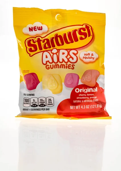 Winneconne June 2022 Package Starburst Air Gummies Candy Isolated Background — Stock Photo, Image