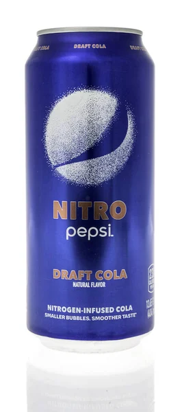 Winneconne Жовтня 2022 Банка Nitro Pepsi Drawing Cola Азот Інфікував — стокове фото