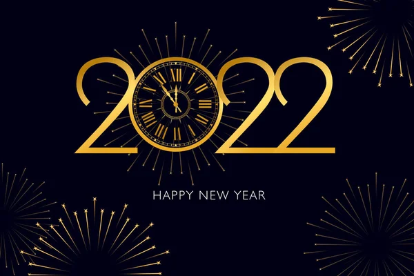 Mutlu yıllar 2022 siyah ve altın poster. 3D illüstrasyon 3D görüntüleme. Yıl 2022 posteri. 2022 postası. yeni yıl arkaplanı.